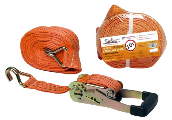 Стяжка крепления груза 10/20т, 75мм, 6 метров (полиэстер) — 1